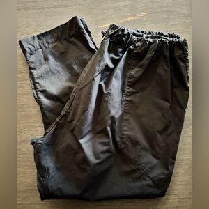 Women's Black Elastic-Waist Track Pants